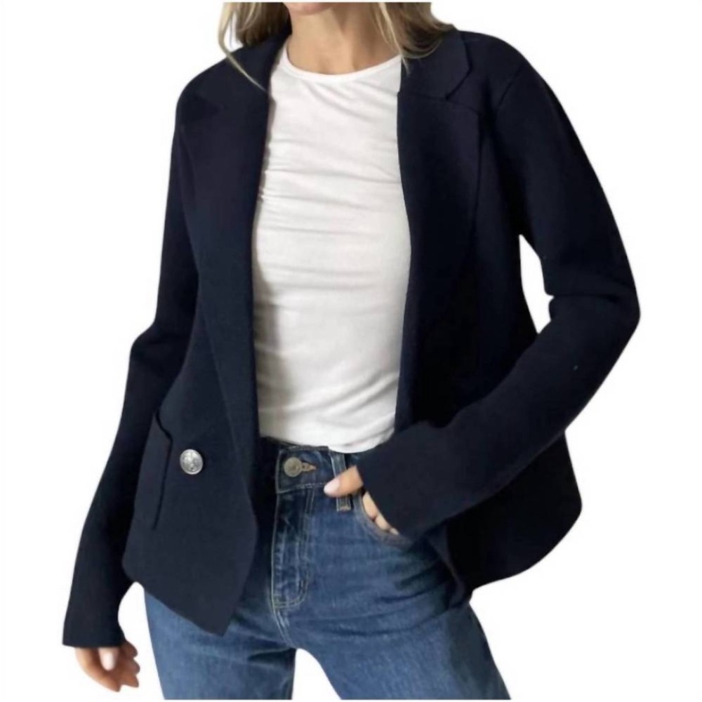 SIX/FIFTY Heller double breasted blazer in navy